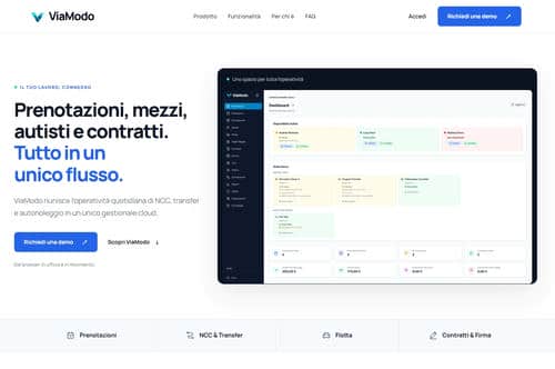 ViaModo: il mio nuovo SaaS per NCC, transfer e autonoleggio